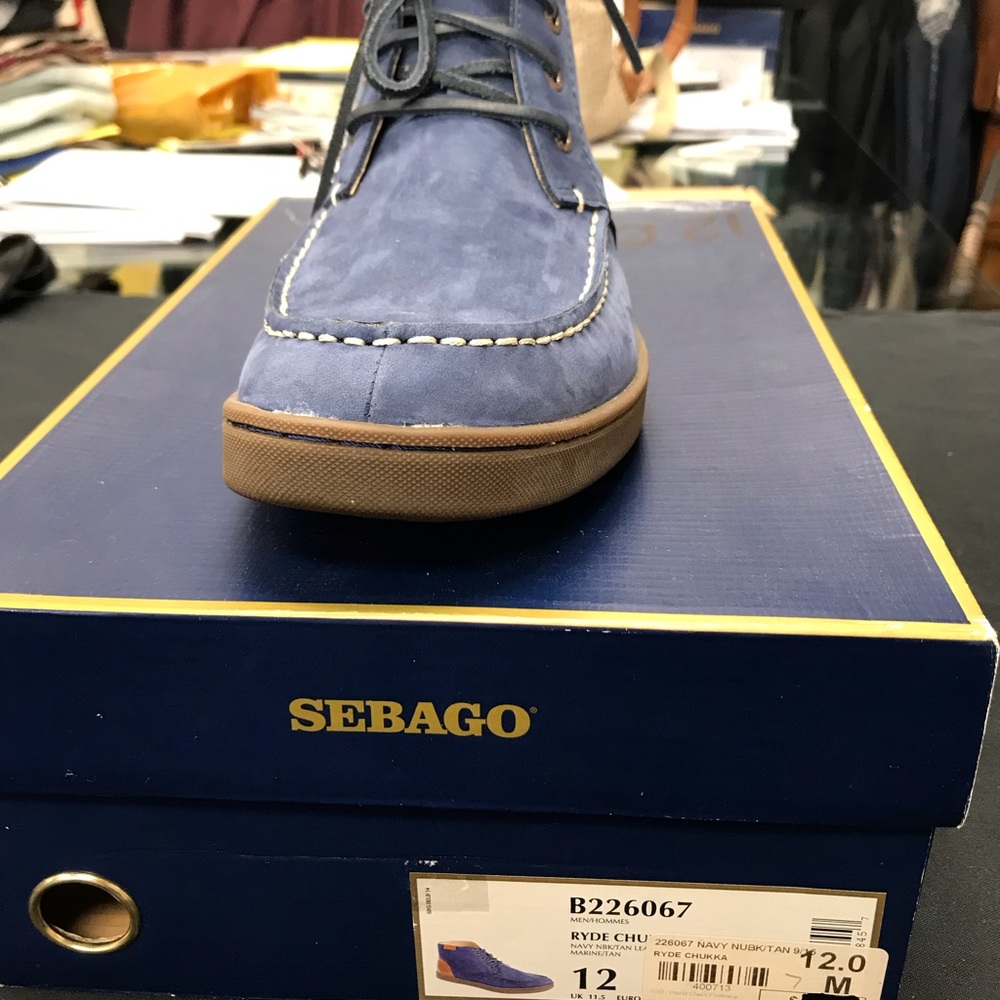 New sebago leather upper in original box